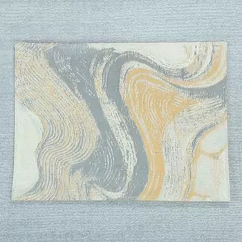 Hotel Fabric Craft Placemat American Light Luxury Fancy Ins Style Scandinavian Western-Style Placemat High-End Plate Insulated Dining Table Mat Venus-Meters Golden Placemat 30*40cm (1 pad)