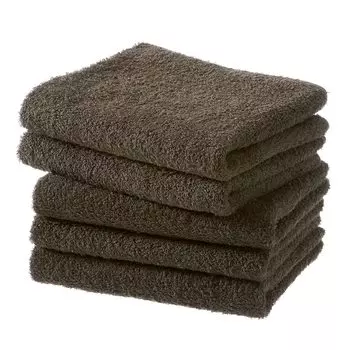 Hotel Face Set of 5 Face Towels Made in Japan Senshu Towel 32 x 82 Dark Brown (Approx. cm)