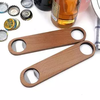 Отель Flat Board Speed Bottle Opener Home Пивная крышка деревянная крышка из нержавеющей стали