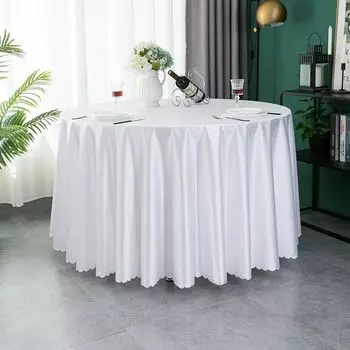 Hotel Tablecloth round Table G Thick Fabric Table Cloth Tribute Satin Restaurant Large round Table round Banquet European round Manufacturer 1012-01, tablecloth other specifications