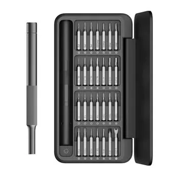 HOTO 28in1 Precision Screwdriver Rotating End Magnetic Bit Lightweight Aluminum S2 Alloy Complete with 28 Types of DIY Precision Work Set, 360° Cap,