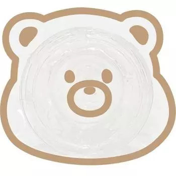 Hotty Mall Happy Bear Bear Transparent Epoxy Smart Talk, Transparent + Brown, 1 pc.