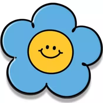 Hotty Mall Smile Цветочный узор Акрил Smart Talk, синий, 1 шт.