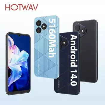 HOTWAV Note 15 pro Смартфон Android 14.0+5160MAH Мобильные телефоны 4+128 ГБ телефон 13MP+5MP+0.08MP Камера 6.6 Дисплей мобильный телефон чёрный