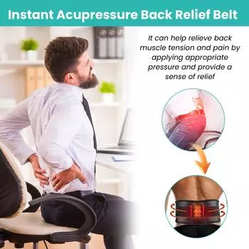 HOUKEA Мгновенный точечный массаж для спины, поясничный поддерживающий пояс, пояс для снятия напряжения мышц, тепло чёрный