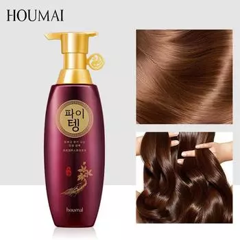 HOUMAI Ginseng Shampoo Большой флакон с ароматом для контроля жирности и восстановления сухих вьющихся волос, освежающий шампунь