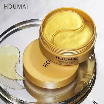 HOUMAI Lady 24K Gold Eye Patch Улучшение морщин для глаз Уход за глазами Увлажняющая маска для глаз Patch 60pcs золотой