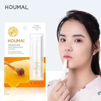 HOUMAI Медовый увлажняющий бальзам для губ Нежное восстановление помада для ухода за губами 2.7g