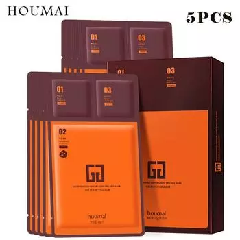 HOUMAI Niacinamine Water Light Trilogy Mask Увлажняющая освежающая дышащая маска для лица 5pcs