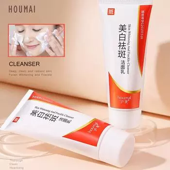HOUMAI Очищающее средство для отбеливания кожи, нежное увлажняющее, глубоко очищающее очищающее средство для лица, средства по уходу за кожей 100g