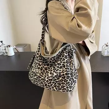 Сумка через плечо с принтом «гусиная лапка», женская большая вместительная сумка для поездок на работу, сумка с леопардовым принтом