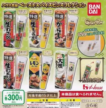 House Foods Paste Spice Pins Collection of 6 Types Gacha Gacha Capsule Toy [Set (Full Complete)]