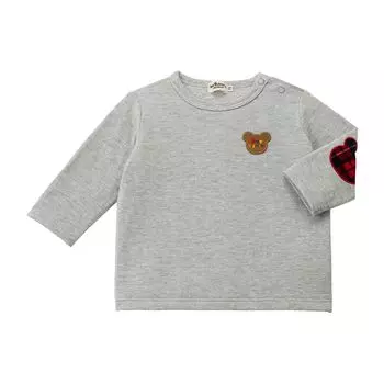 HOUSE Hot Long Sleeve for [MIKI Biscuits] Футболка для мальчиков, девочек, детей, детская одежда, серая, 80 см, 73-5204-498 серый
