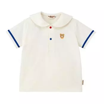HOUSE Hot Sailor Collar с коротким рукавом для мальчиков и девочек, детская одежда, белая, 100 см [MIKI Biscuits], футболка детская 72-5203-146 белый