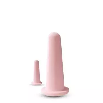 HOUSE OF BEAUTY Силиконовые банки для подтяжки лица с набором из 2 чашек для лица и 2 чашек для глаз - вакуумная баночная терапия для устранения отечности под глазами, мышц лица, целлюлита на шее