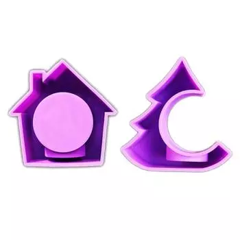 House Shap Holder Castings Mould Candlesticks Silicone Mould DIY Craft X3UC