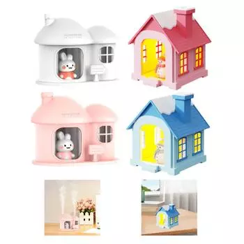 House Shaped Humidifier 2 Mode Spray Essential Oil Diffuser Portable Small Humidifier for Living Room Farmhouse Office Gift SPA