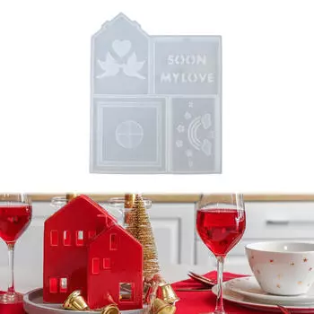 House Silicone Model Candle Making Christmas Decoration, Home Decor Casting Supplies Dove Pattern