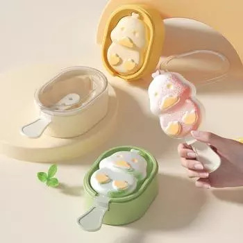 Houseeker Cartoon Ice Cream Mold With Sticks Summer Ice Cube Moulds DIY Handmade Popsicle Tools жёлтый