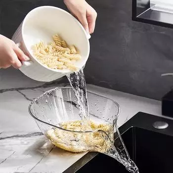 Многофункциональная сливная корзина Houseeker, фильтр для пищевых продуктов, бытовая раковина, таз для овощей, ведро для мытья фруктов чистый