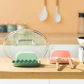 Houseeker пластиковая ложка, крышка для кастрюли, подставка, держатель для лопаты, стеллаж для хранения, многофункциональная полка для столовых приборов, лопаточка, кухонный органайзер, держатель розовый