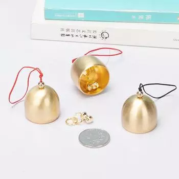 Houseeker Рождественский колокольчик из чистого медного металла, подвеска с подвеской в виде колокольчика, противоугонный дверной звонок, рождественское украшение для дома 30mm красный