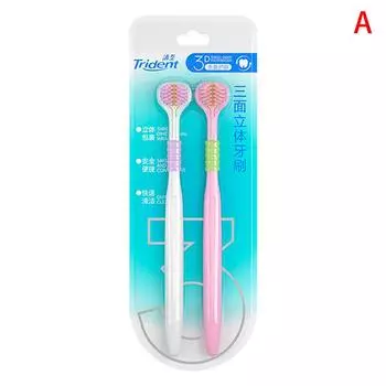 Household 3-Sided Toothbrush With Soft Bristles Comfortable Easy To Use Deep Cleaning Toothbrush For Adults Kids Boys Girls