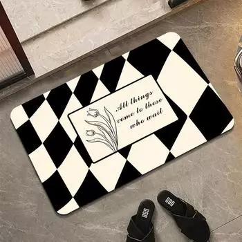 Household Bathroom Kitchen Absorbent Mat Toilet Toilet Door Quick Drying Mat Door Entry Door Mat 45*70cm 2.5mm