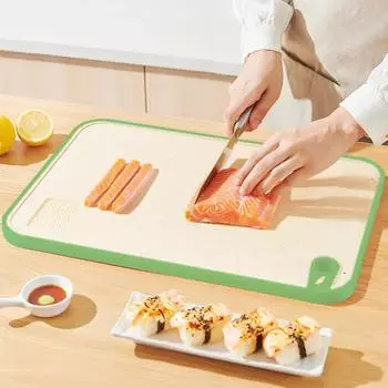 Бытовая двухсторонняя разделочная доска антибактериальная противоплесневая разделочная доска кухонный нож для фруктов доска для хранения пшеничная доска
