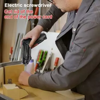 Household Electric Screwdriver Rechargeable Cordless Impact Drill Wireless Electric Drill Screwdriver Set Electric Screw Driver чёрный