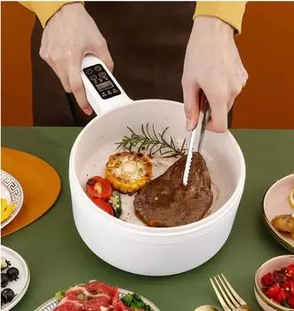 Бытовая интеллектуальная маломощная электрическая плита, рисоварка для студенческого общежития, суп-лапша с пароваркой, керамическая кастрюля, 2 л жёлтый