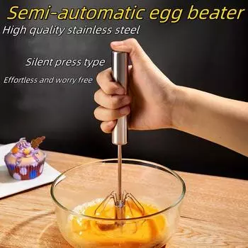 Household kitchen tools semi-automatic egg beater rotating cream egg mixer household manual egg beater baking tools