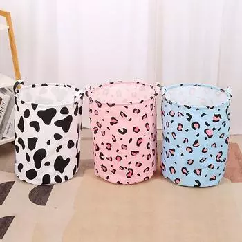 Household Laundry Basket Cotton Dirty Cloth Basket Portable Foldable Storage Bag Children s Toy Organizer Bucket Bathroom Supply