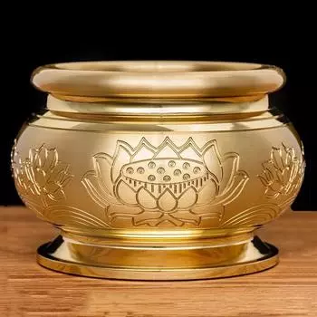 Household Lotus Metal Incense Burner Offering items in front of the God of Wealth Guanyin Buddha Home furnishings