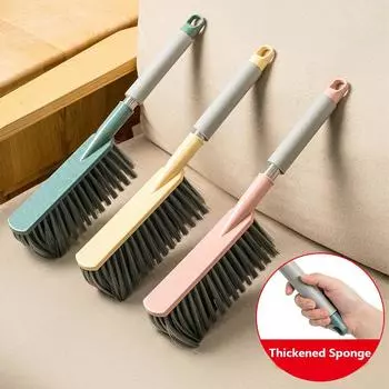 Бытовая многофункциональная щетка для чистки кроватей, длинная ручная щетка для подметания дивана, подвесная щетка для удаления пыли розовый