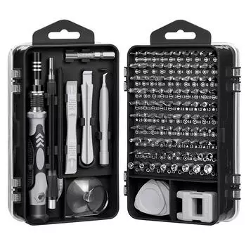 Household Multifunction Repair Tools 115 In 1 Precision Screwdriver Set Portable Removable Magnetic Bit