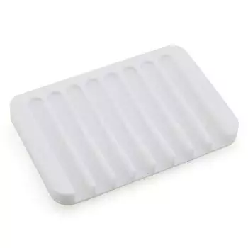 Household Soap Box Drain Silicone Soap Box Toilet Storage Non-slip Soap Box Washing Table Soap Holder No Punching Rack