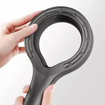 Household Spray Shower Head Bathroom Handheld Spa High Pressure Shower Faucet Accessories Big Panel Booster Mixer серый