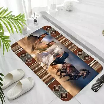 Household square carpet, cute animal pattern non-slip foot mats, corridor kitchen bathroom balcony mats, bathroom mats outdoor c 400MMx600MM