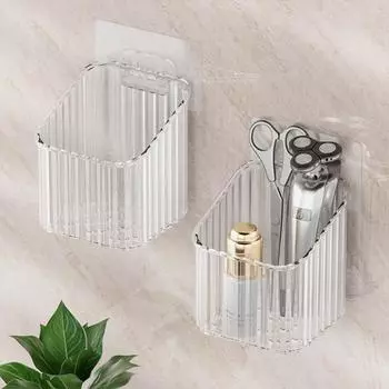 Household Storage Racks Wall-mounted No Punching No Trace Paste Multifunctional Kitchen Storage Racks Home Bathroom Accessories