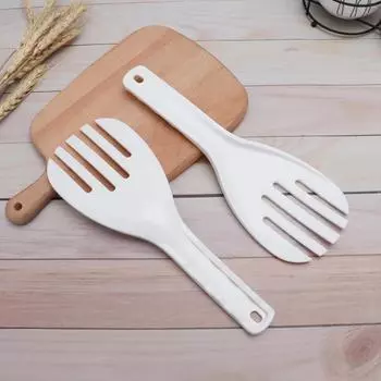 Household Thickened Loose Rice Spoon Plastic Large Rice Fork Restaurant Canteen Rice Shovel Kitchen Anti-fall Rice Spoon белый