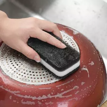 Household Three-layer Two-sided Cleaning Sponge Brush Magic Sponge Cleaning Wipe Scouring Pad Style 2
