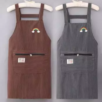 Household Waterproof Kitchen Apron Antifouling Barista Apron Abrasion Resistant Work Apron Barber Carpenter Florist Apron зелёный