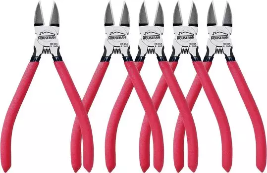 HOUSERAN кусачки инструменты пластиковые модель кусачки электрические кусачки прецизионные кусачки тонкое лезвие прочная пластиковая пружина в комплекте DIY 165 мм 5 шт набор