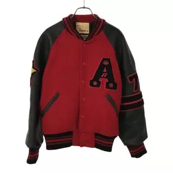 HOUSTON Sleeve leather Stajan S Red wool blend Men s Used