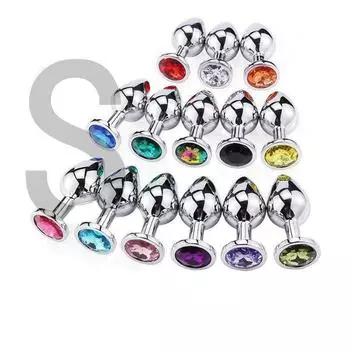 Houting Металлическая Анальная Пробка Взрослые Мужские и Женские Игрушки Smsex Мастурбация Climax Игрушки Анальная Пробка 1.82.2 Анальная Пробка 1.8roundDeep Purple