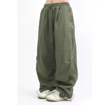 HOUZHOU большие брюки-карго с парашютом, женские брюки-карго в японском стиле, широкие брюки для бега, хиппи, мешковатые винтажные спортивные штаны, брюки S зелёный