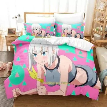 How heavy are the dumbbells you lift Bedding Set Cartoon Anime three-piece set Adult Kid Bedroom Duvetcover Sets 3D Kawaii Girl 70x133cm 2pcs