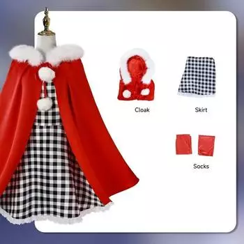 How The Stole Christmas Cosplay Role Play Halloween Party Red Fashion Child 110