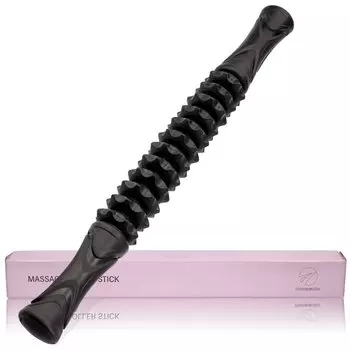 Howasuto Fascia Roller by Active Yoga Foam Roller Massage Roller Myofascial Release [Supervised Instructor] (01.Black)